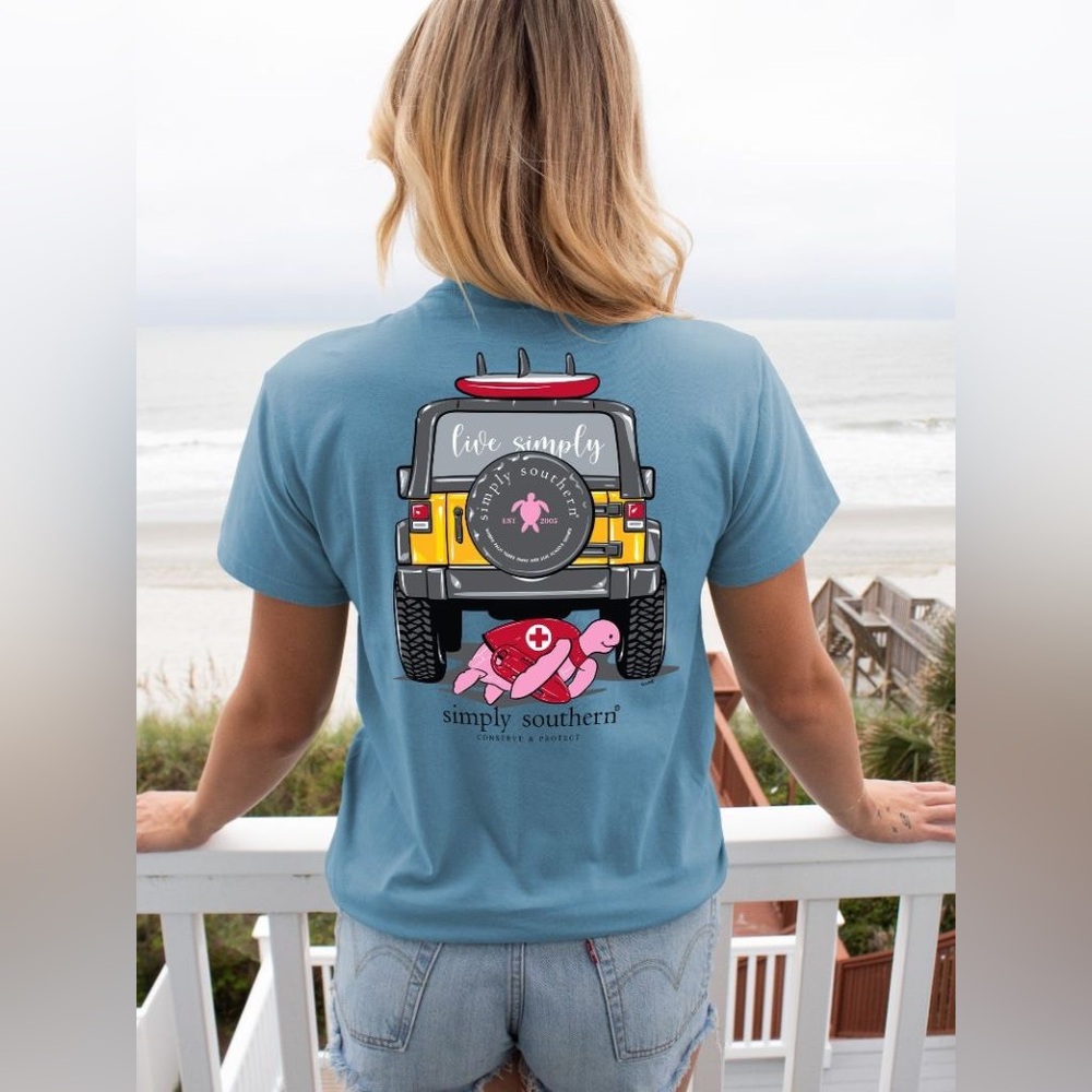 Simply Southern Beach Preppy Track Patrol Short Sleeve Tee